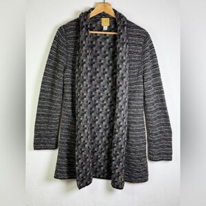 Damask Women’s 100% Baby Alpaca Open Front Cardigan Sweater Made in Peru Sz S